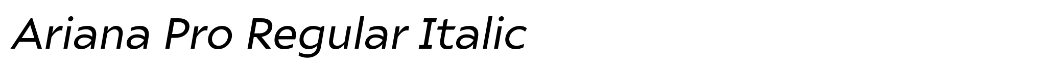 Ariana Pro Regular Italic image
